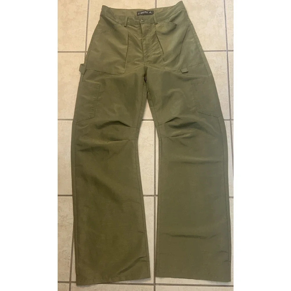 lioness miami vice pants Army Green S NWOT fall casual cargo low rise $98 y2k - Picture 5 of 9
